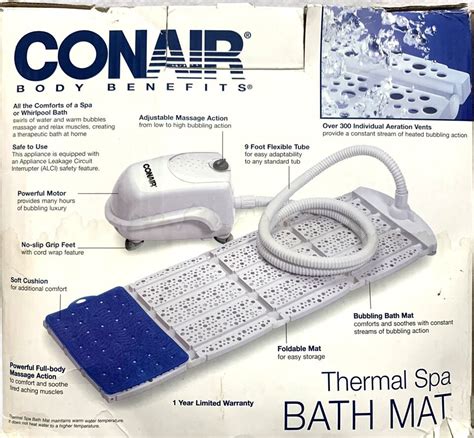 Conair Mbts3 Thermal Spa Bath Mat Massager Bathtub 74108164414 Ebay