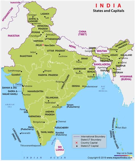 New Map Of India India World Map Political Map States And Capitals Images