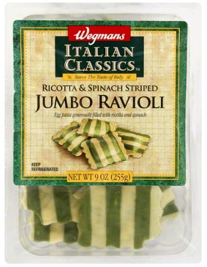 Wegmans Recall Italian Classics Striped Ricotta And Spinach Ravioli