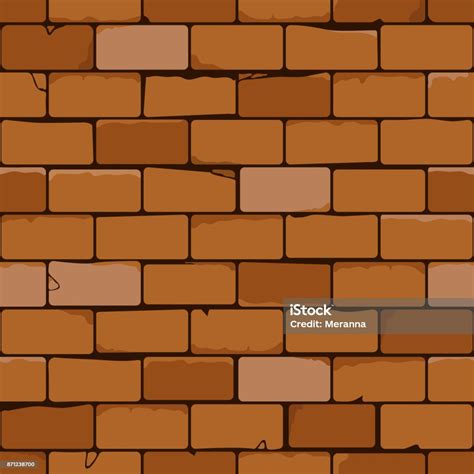 Seamless Vector Red Brick Wall Stock Illustration Download Image Now Abstract Architectural