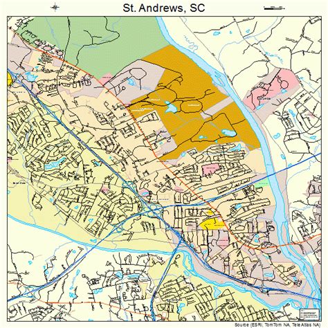 St. Andrews South Carolina Street Map 4562395