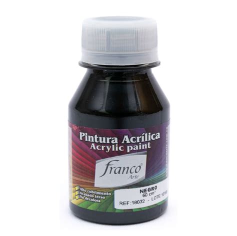 PINTURA AL FRIO FRANCO X60 ML NEGRO 47 Papeleriaeditorialzapata