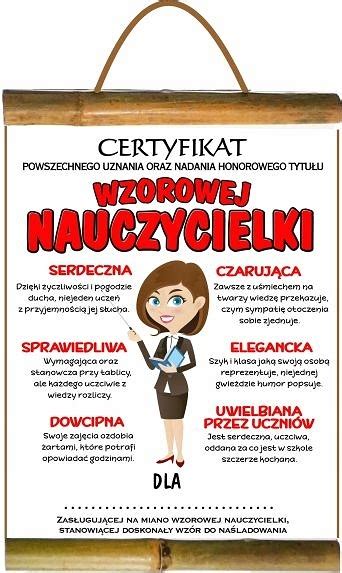 Prezent Dla Nauczycieli Na Koniec Roku Szkolnego Dyplom Dla