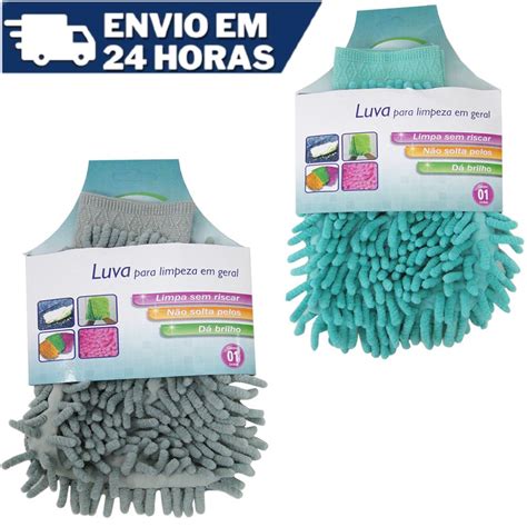 Luva De Microfibra Multiuso Para Limpeza Automotiva 22X15CM Tamanho