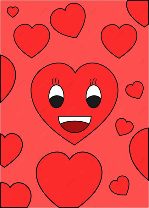 Background Image Of A Red Heart Vector Art Wallpaper Image For Free