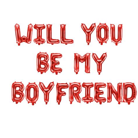 Will You Be My Boyfriend Balloons 16 Inch Air Balloons No Helium Etsy