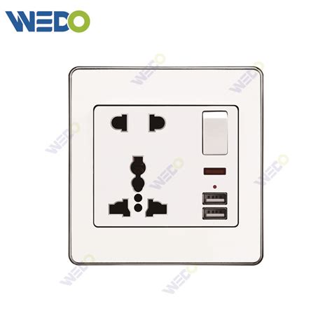 C73 5pin Mf Switched Socket2usb Wall Switch Switch Wall Switch Socket Factory Simple Atmosphere