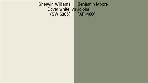 Sherwin Williams Dover White SW 6385 Vs Benjamin Moore Jojoba AF 460