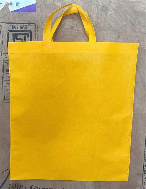 White Plain Loop Handle Non Woven Bag Capacity 5 Kg Size Dimension