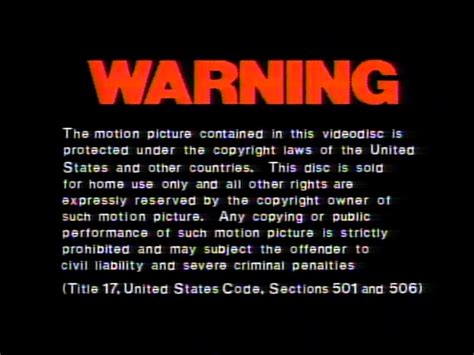 Image - Universal 1980 Warning B.jpg - The FBI Warning Screens Wiki