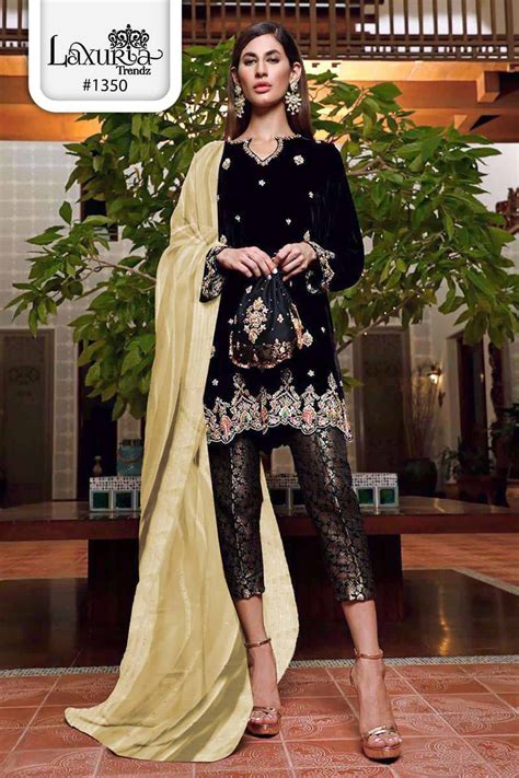 Laxuria By Laxuria Trendz Heavy Designer Velvet Dresses