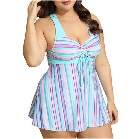 Fnfyfh Piece Tankini With Skirt Swimsuits For Plus Size Women Plus