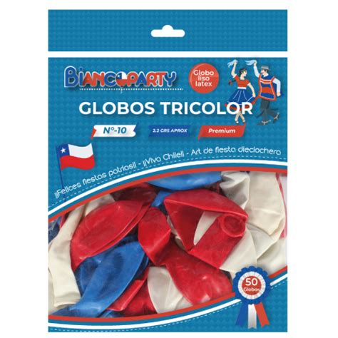 Globos Colores Lisos Uni Tricolor Red America Mayorista