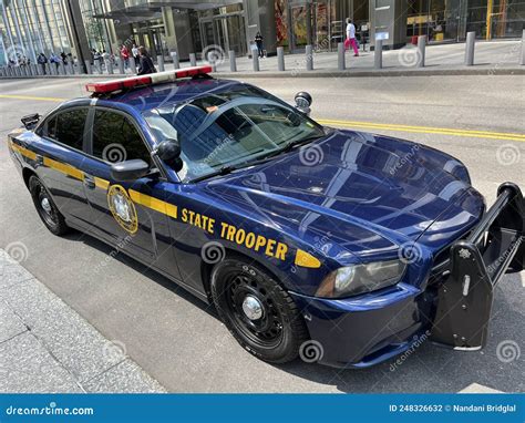 New York State Police Car In Manhattan New York City Editorial Photography Image Of Officers