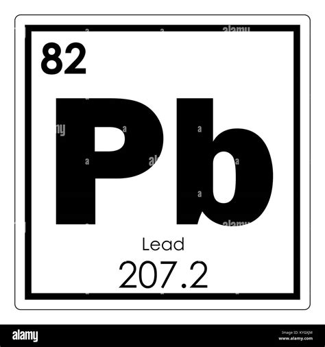 Lead Chemical Element Periodic Table Science Symbol Stock Photo Alamy