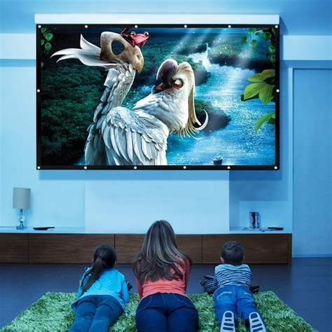 100'' 16:9 Portable Movie Screen Projector Screen Home Cinema Outdoor ...