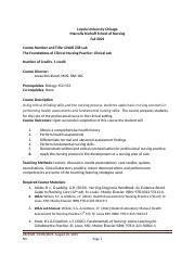 Gnur Lab Syllabus Fall Docx Loyola University