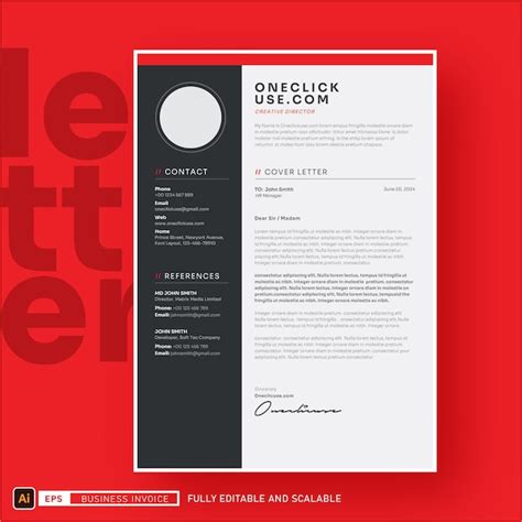 Premium Vector Job Resume Cover Letter
