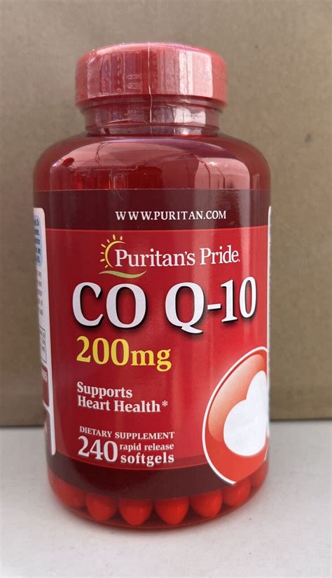 Puritan S Pride Q SORB Co Q 10 200 Mg 240 Rapid Release Softgels Exp 6