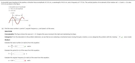 Solved A Sinusoidal Wave Traveling In The Positive