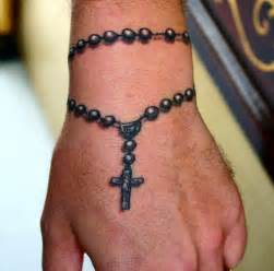 Rosary Tattoos For Men On Wrist