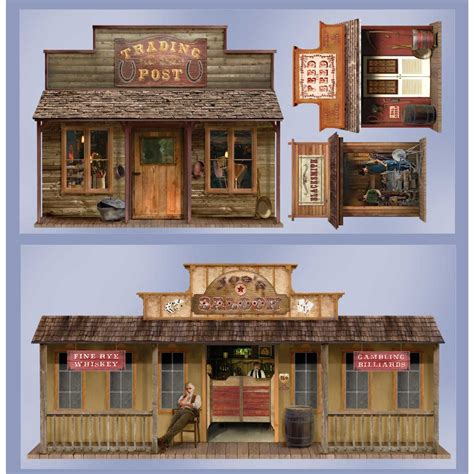 5 Wild West Town Props Wall Add Ons Wild West Theme Old Western