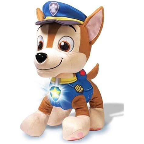 PAT PATROUILLE Peluche Parlante 30 Cm Chase Le Policier Paw Patrol