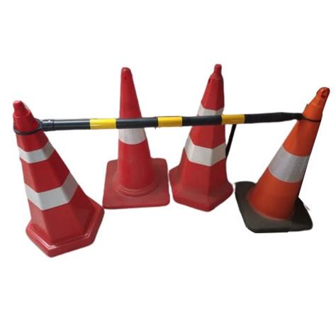 Red And White Pvc Nilkamal Hexagonal Safety Cones Model Name Number