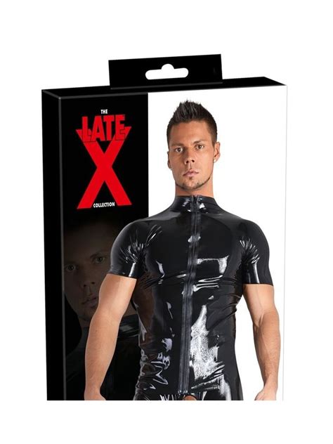 Chemise Latex Zipp E Manches Courtes Tshirt Latex Zip