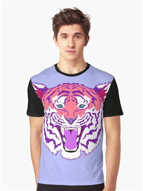 Pink Tiger Graphic T Shirt Redbubble Tiger Tshirtdesign Tshirt