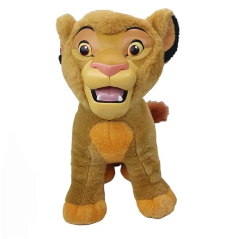 Vintage Disneyland Lion King Young Simba Plush Body Rubber Vinyl Face