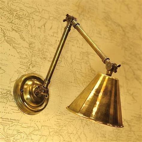 Henley Antique Brass Adjustable Arm Wall Sconce The Wall Lighting Company