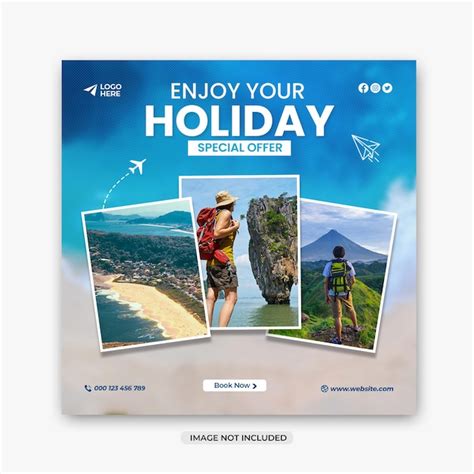 Premium Psd Travel Holiday Vacation Instagram Post Or Social Media