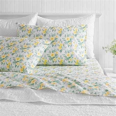 Martha Stewart Lynn Floral Queen Sheet Set 4 Piece 100 Cotton