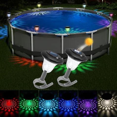 Amazon BITIWEND Pool Lights 2 Pack Color Changing Above Ground