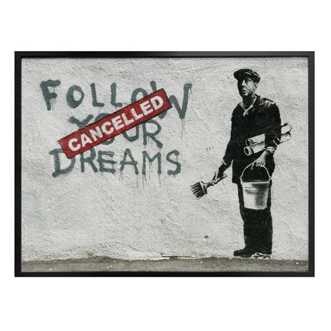 Poster Banksy - Follow your dreams | wall-art.com