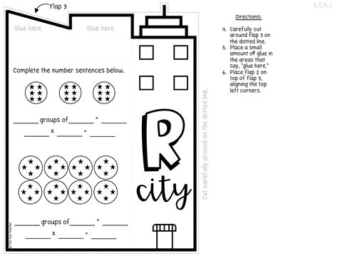 Multiplication Arrays Flipbook Array City Booklet The Owl Teacher