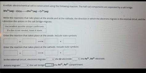 Answered A Voltaic Electrochemical Cell Is Bartleby