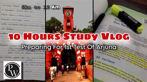 Started Preparing For St Test Of Arjuna Neet Hours Study Vlog