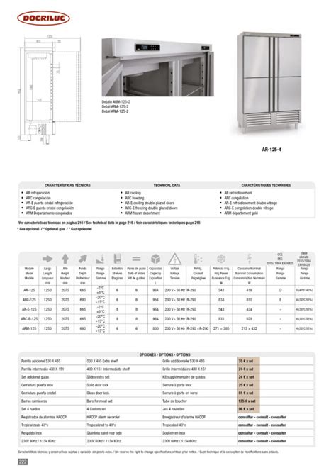 Armario De Refrigeraci N En Acero Inoxidable Con Estantes Litros