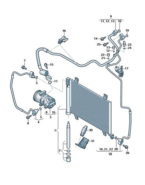 USZCZELKA O RING KLIMATYZACJI VW AUDI SKODA KPL 7H0820898 za 157 98 zł