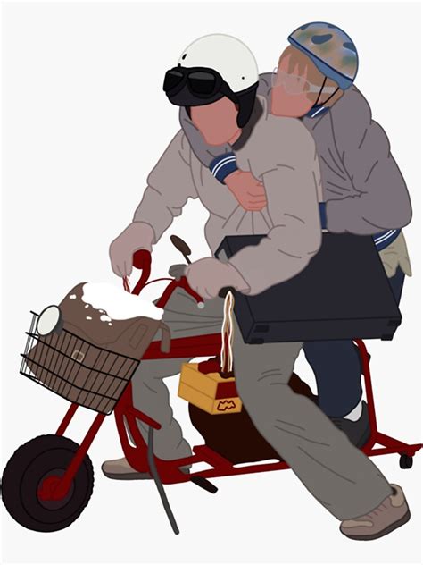 Dumb And Dumber Mini Bike Sticker For Sale By Hotpressappare Redbubble