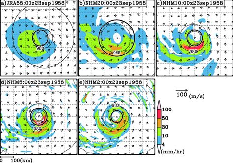 Storm Centered Composite Horizontal Distributions Of Hourly