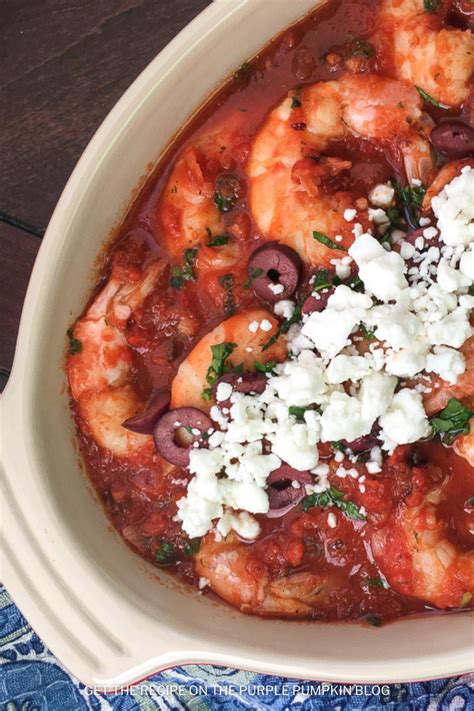 Greek Shrimp Saganaki Recipe With Kalamata Olives And Feta