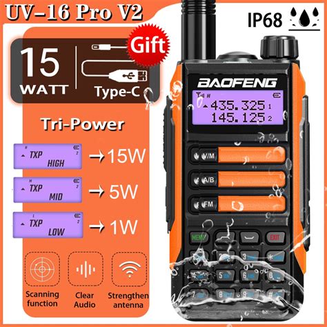 Baofeng Uv Pro Max Walkie Talkie Ip Waterproof Amateur Transceiver