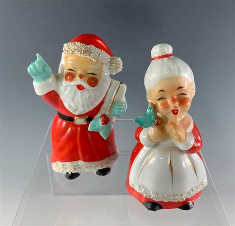 Santa And Mrs Claus Salt And Pepper Shakers Etsy In Mrs Claus