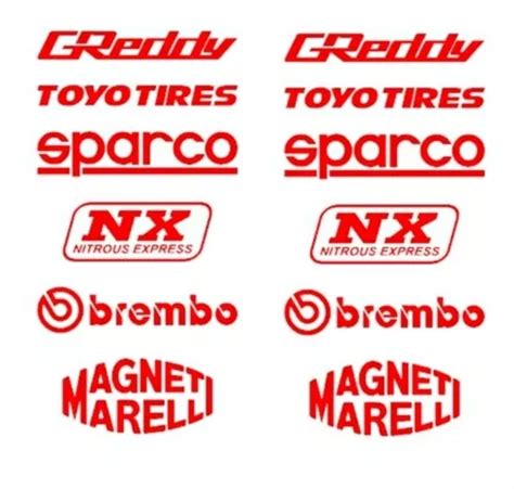 Pz Vinil Sticker Calcas Marcas Logos Letras Tunning Racing