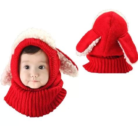 Gorro Bebé Bufanda Tejida Afelpado Oveja Calentito Niño Niña Cuotas