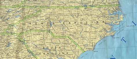 North Carolina Outline Maps and Map Links