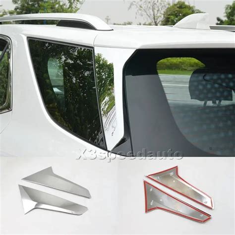 Car Styling Rear Side Window Spoiler Cover Trim Pcs For Chevrolet